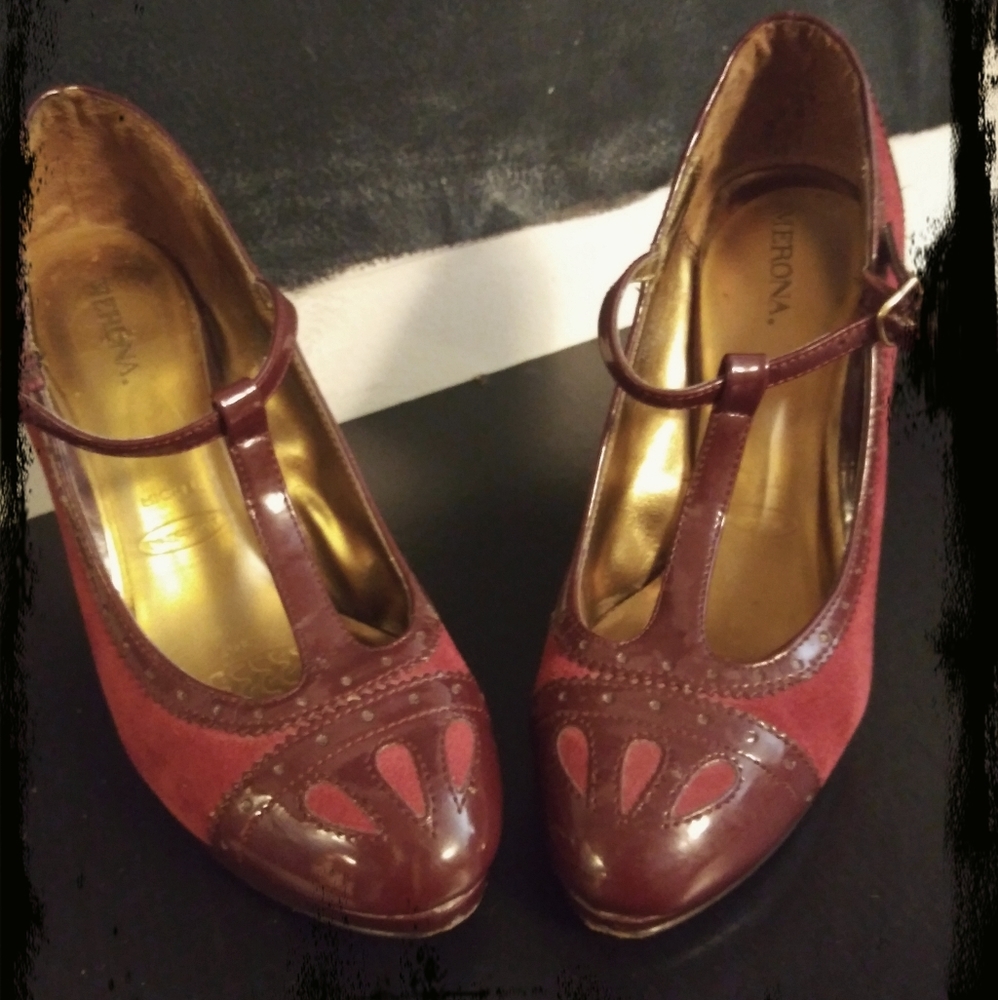 Red T-Strap Heels